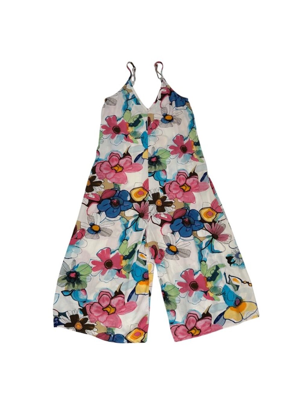 Jams World Womens Bellissima Floral Print Sleeveless Wide-Leg Jumper XS